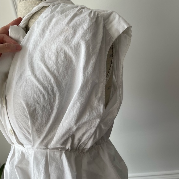 Zara White Ruffled Sleeveless Top - Picture 6 of 8